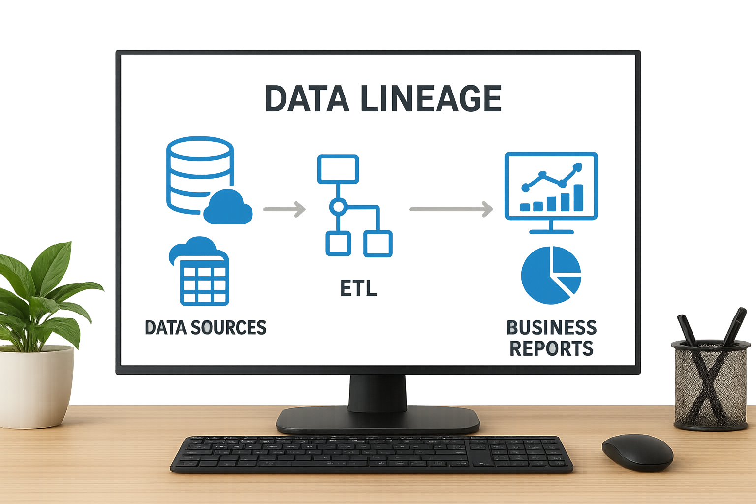 Metadata lineage and architecture diagram